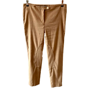 J. McLaughlin Tan Camel Size 6 Pants Faux Suede Tan Rider Straight Leg